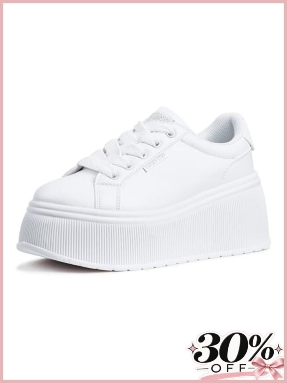 Women's Platform Wedge Canvas Sneakers Lace-Up Casual Walking Shoes